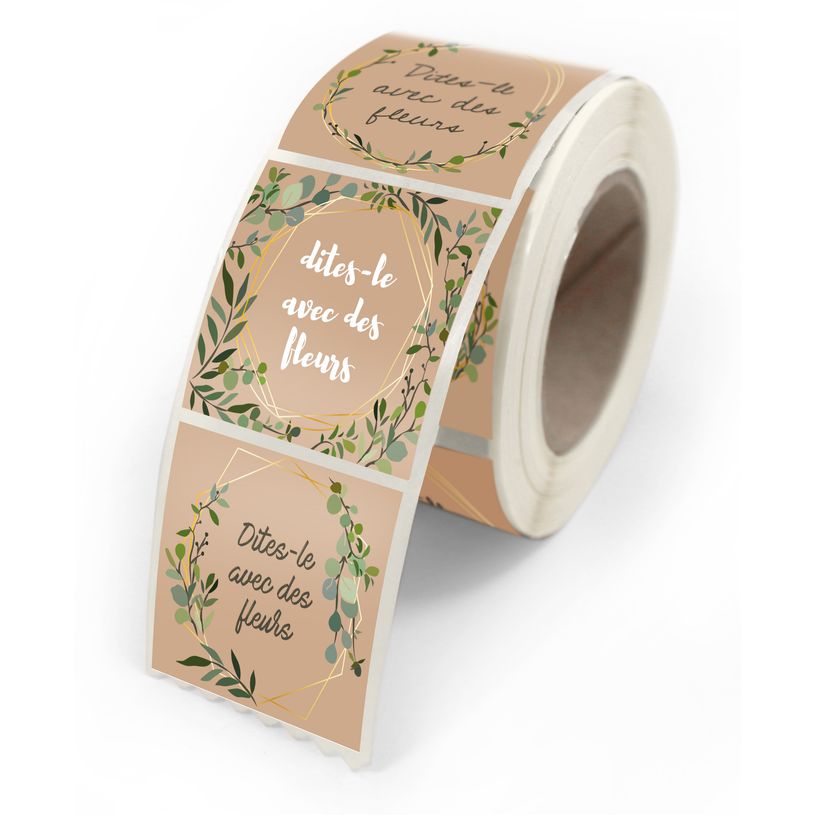 3281650530995-Etiquettes végétal fleur 4x3,5cm - rouleau de 500 4 modèles assortis-P_405233068_1-0