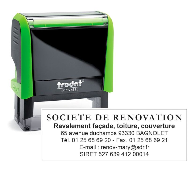 0092399533009-Tampon personnalisé avec 7 lignes de texte - zone d'impression 70 x 25 mm - Trodat Printy-P_405233103_3-0