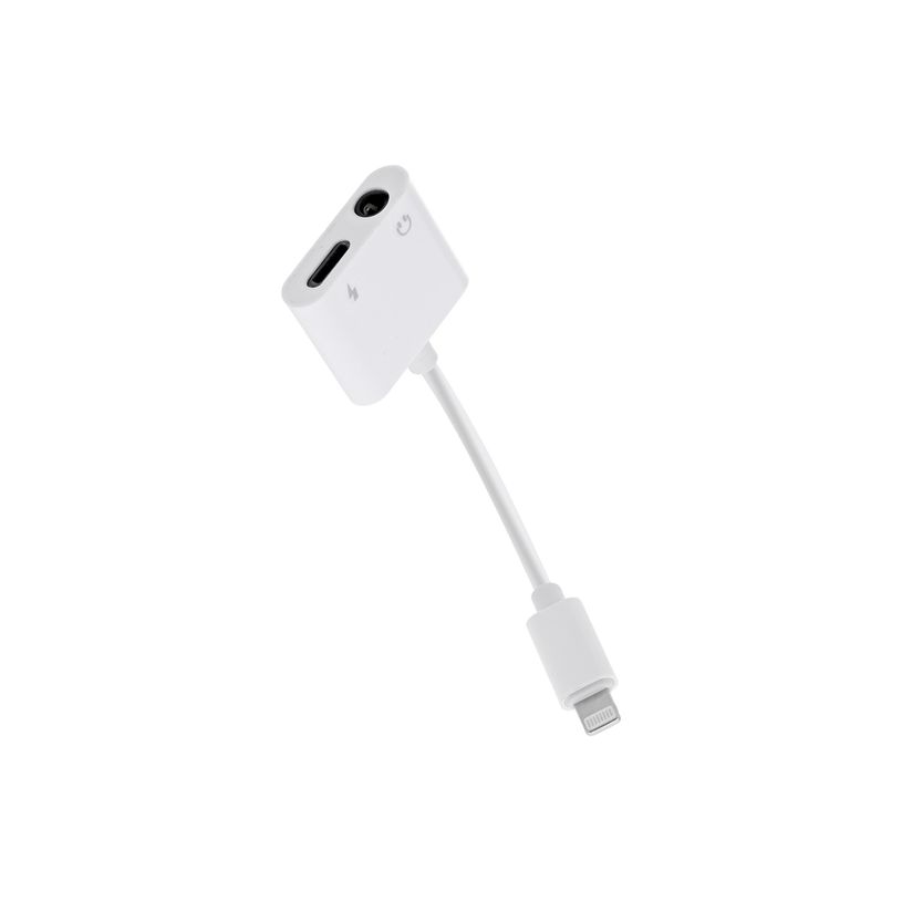 3303170114315-T'nB - Lightning vers prise casque/adaptateur de charge - Lightning mâle pour prise audio de 3,5 mm, Lig-P_405233180_4-0