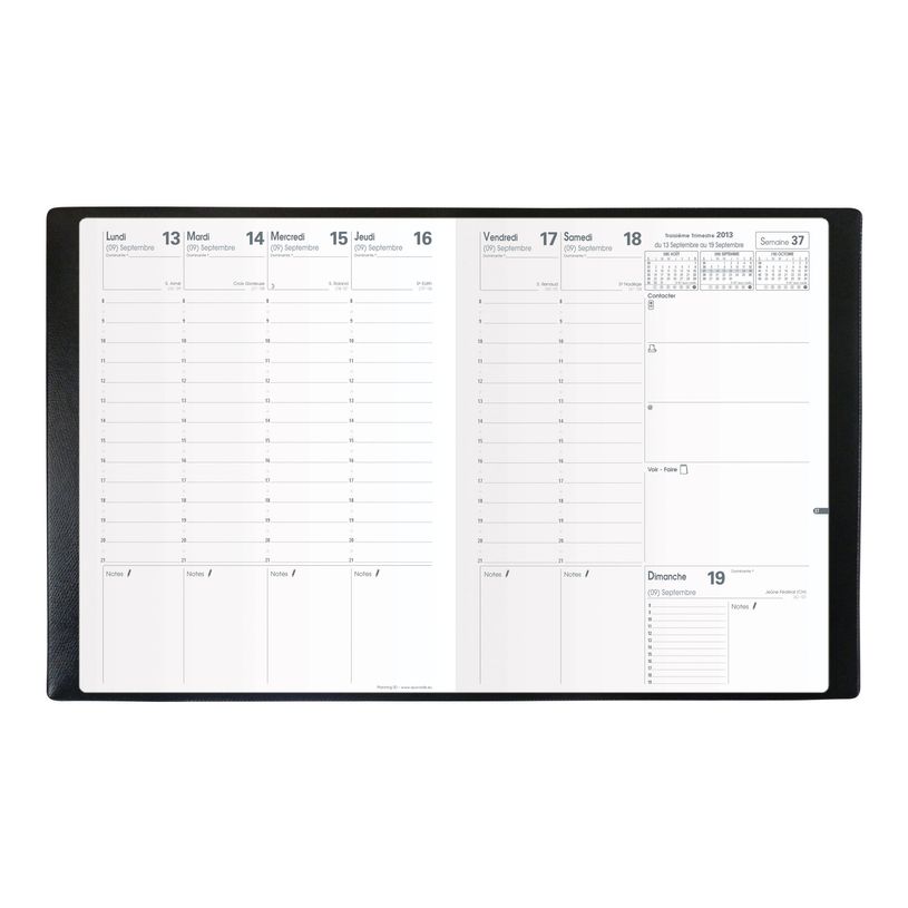 3371010182329-Quo Vadis Planning SD Impala - Agenda - semainier - 180 x 240 mm - papier blanc - couvertu-P_405233341_1-0