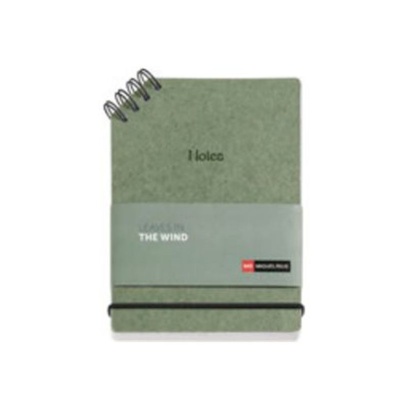 8422593082546-Miquelrius LEAVES IN THE WIND - Cahier de notes - reliure à anneaux métalliques - A6 (105 x 148 mm) - 80 feuilles / 160 p-P_405233354_1-0