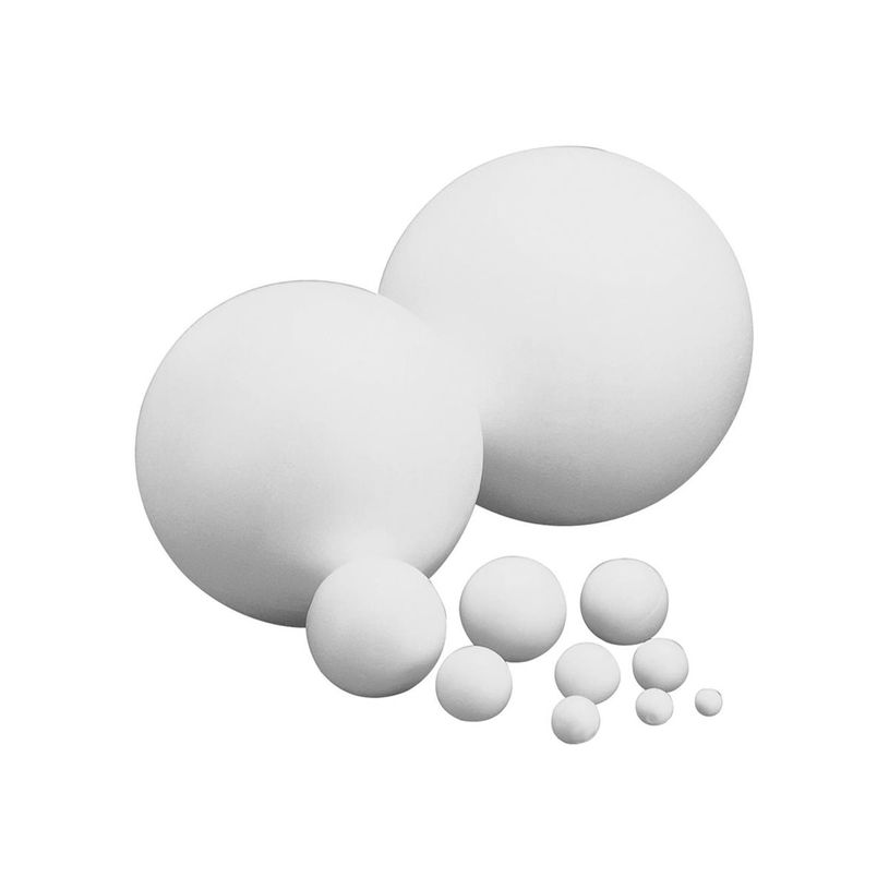 4006166040900-Rayher - Forme à décorer - 2 pièces - ballon - 15 cm de diamètre - mousse de polystyr