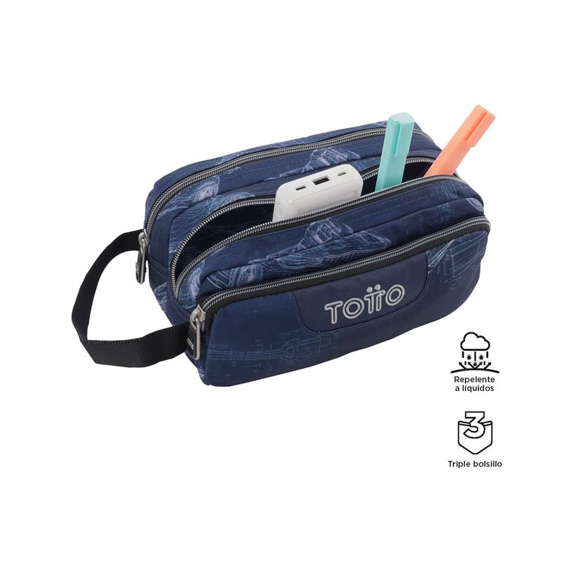 7704758931588-Totto Agapec - Trousse - polyester - imprimé bleu-P_405233782_5-3