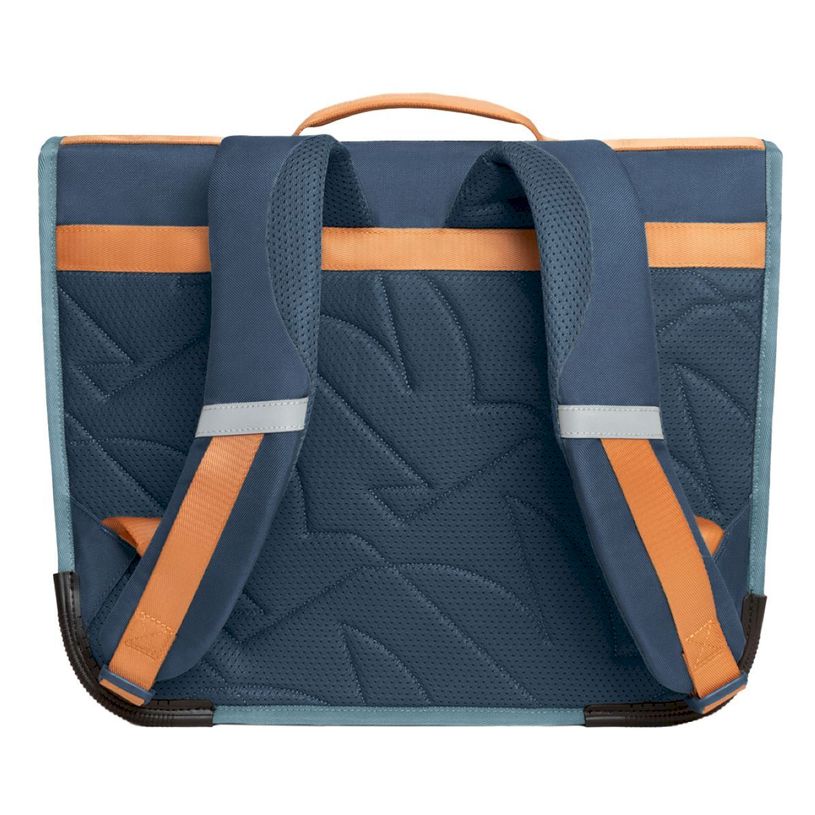 -Cartable scolaire Léo - 38 cm - 2 compartiments - bleu - Biopic--1