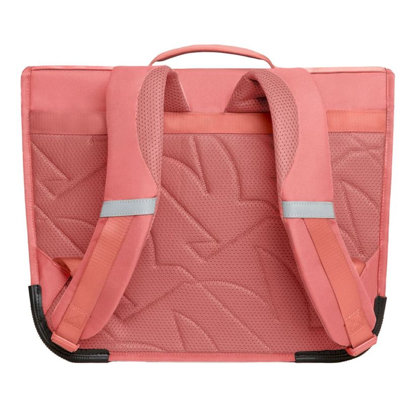 -Cartable scolaire Léo - 38 cm - 2 compartiments - rose - Biopic--1