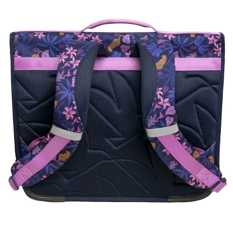 -Cartable scolaire Léo - 38 cm - 2 compartiments - jungle - Biopic--1