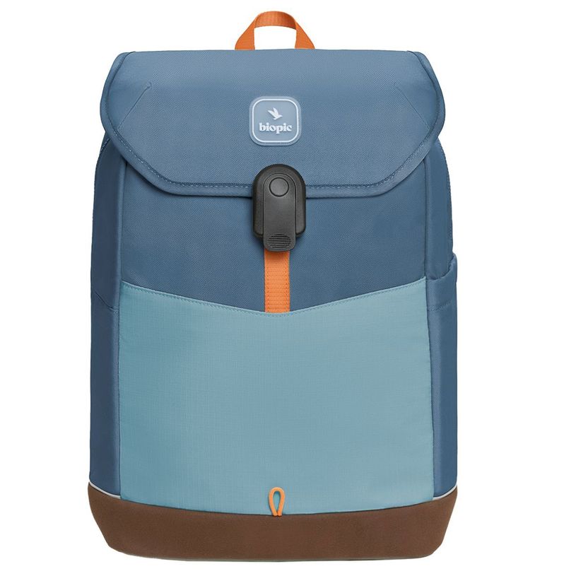 -Sac à dos scolaire Noah - 43,5 cm - 1 compartiment - bleu - Biopic--0