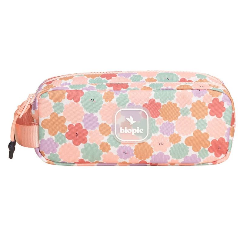 0404052342536-Trousse double entrée scolaire Juliette - 22 x 7 x 9 cm - disponible dans différentes couleurs - Biop--0