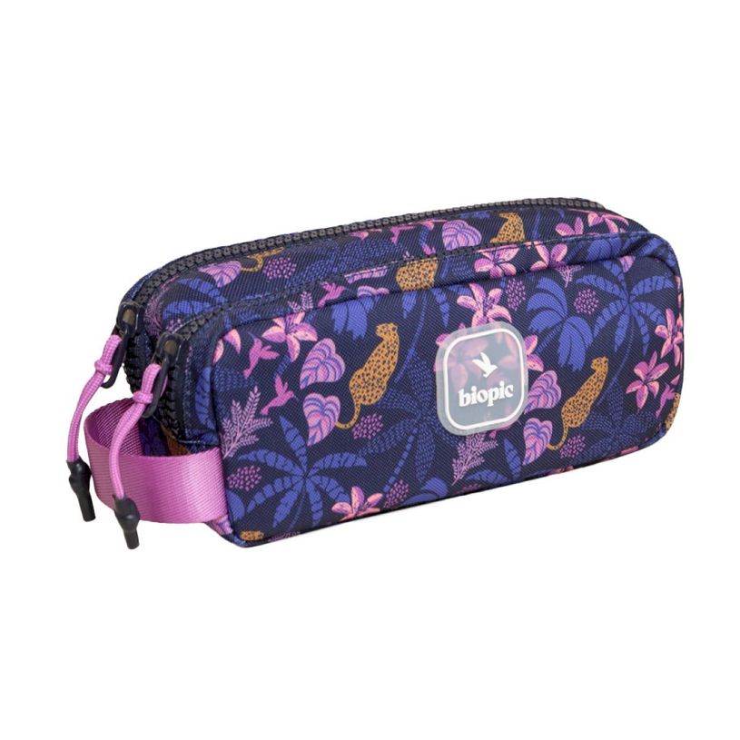 0404052342536-Trousse double entrée scolaire Juliette - 22 x 7 x 9 cm - disponible dans différentes couleurs - Biop--4