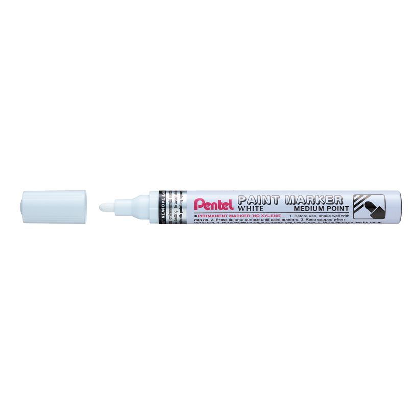 884851025340-Pentel PAINT MARKER - Marqueur permanent - pointe moyenne - blanc--0