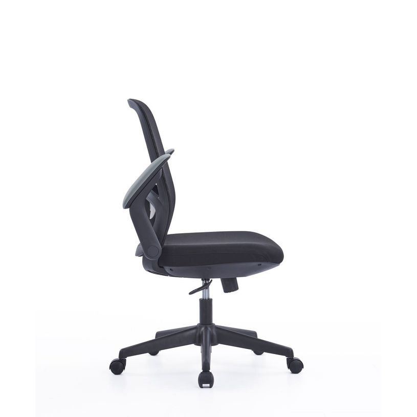 3760388581207-Fauteuil de bureau VEGA - accoudoirs rabattables - noir--4
