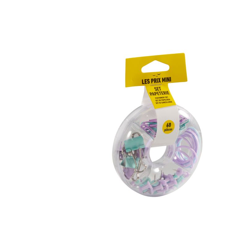 3539012005415-Prix Mini: 20 clips variados, 15 gomas elásticas, 20 chinchetas y 5 clips--1