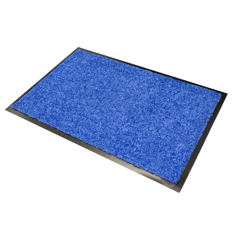 3120901037176-Tapis de sol RAINY - 60 X 40 CM - en polyamide et PVC - bleu--0