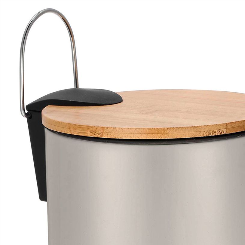 3304993543665-Frandis - Poubelle de salle de bain avec couvercle en bambou - 3L - sable--1