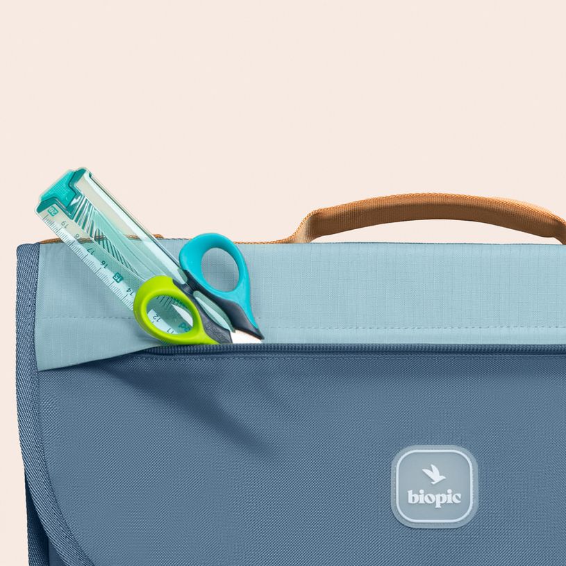 -Cartable scolaire Léo - 38 cm - 2 compartiments - bleu - Biopic-P_405234211_4-3