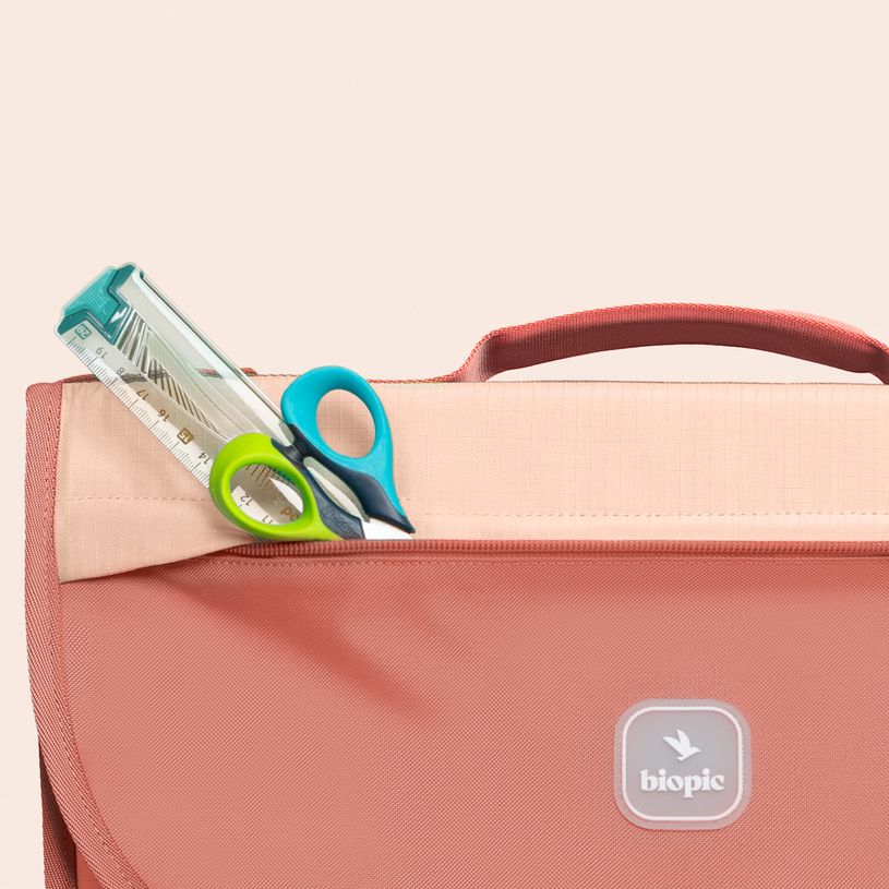 -Cartable scolaire Léo - 38 cm - 2 compartiments - rose - Biopic-P_405234212_4-3