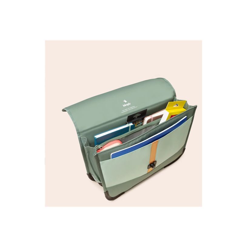 -Cartable scolaire Léo - 38 cm - 2 compartiments - kaki - Biopic-P_405234213_12-12