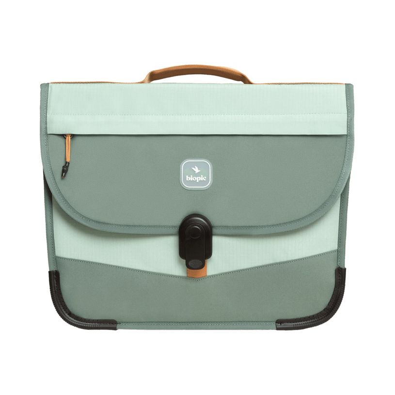 -Cartable scolaire Léo - 38 cm - 2 compartiments - kaki - Biopic-P_405234213_8-8