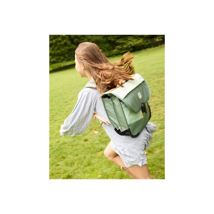 -Cartable scolaire Léo - 38 cm - 2 compartiments - kaki - Biopic-P_405234213_9-14