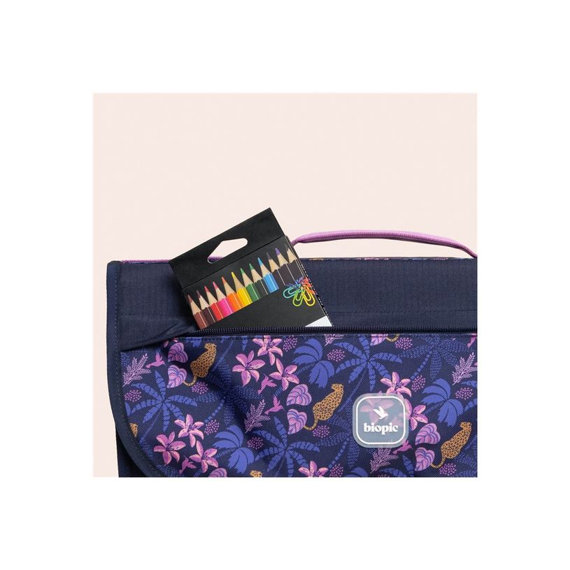 -Cartable scolaire Léo - 38 cm - 2 compartiments - jungle - Biopic-P_405234214_8-10