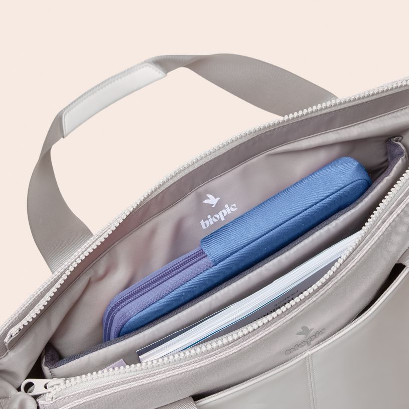 -Tote bag Ines - 42,5 cm - 1 compartiment - lune - Biopic-P_405234227_6-5