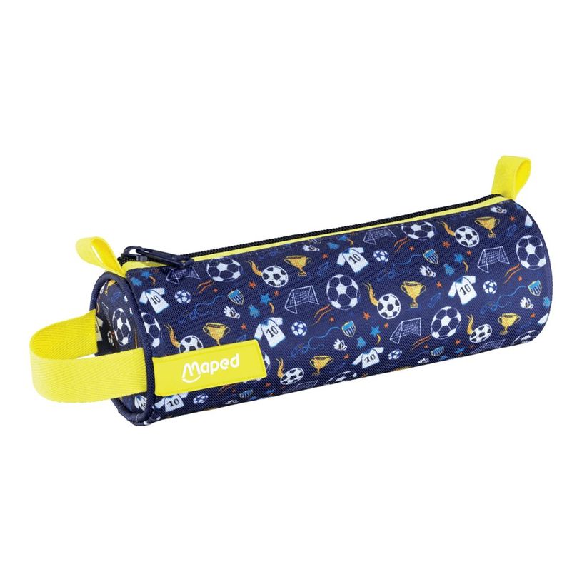 3154149329069-Maped - Trousse Scolaire Ronde en Polyester - Fermeture Éclair en Nylon - Foot-P_405234314_6-0