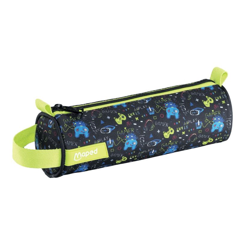 3154149329076-Maped - Trousse Scolaire Ronde en Polyester - Fermeture Éclair en Nylon - Gaming-P_405234315_6-0