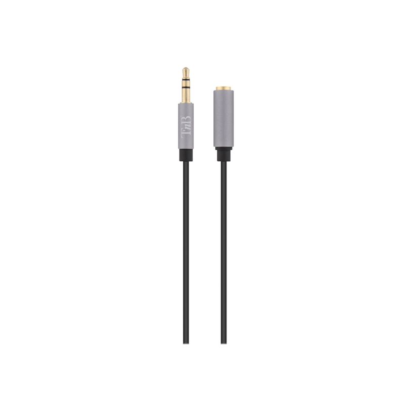 3303170084656-T'nB - Rallonge de câble audio - jack mini mâle pour jack mini femelle - 1 m - noir-P_405234338_1-0