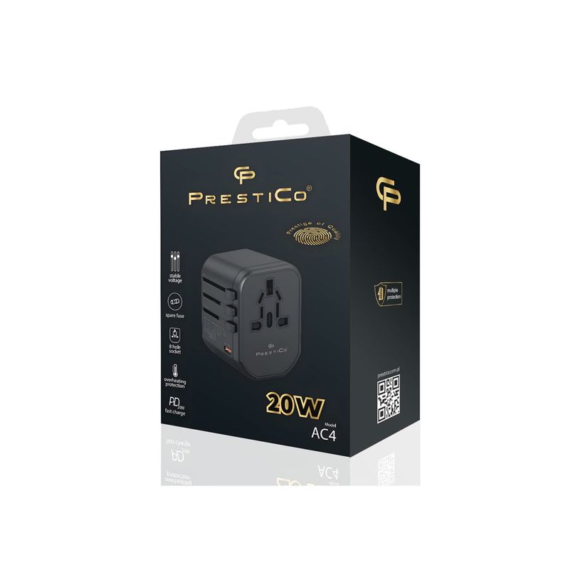 5904643049837-PRESTICO AC4 - Adaptateur pour prise d'alimentation avec adaptateur de charge USB pour USB, 24 pin USB-C (F) - CA 100-240 V - Pri-P_405234697_1-2