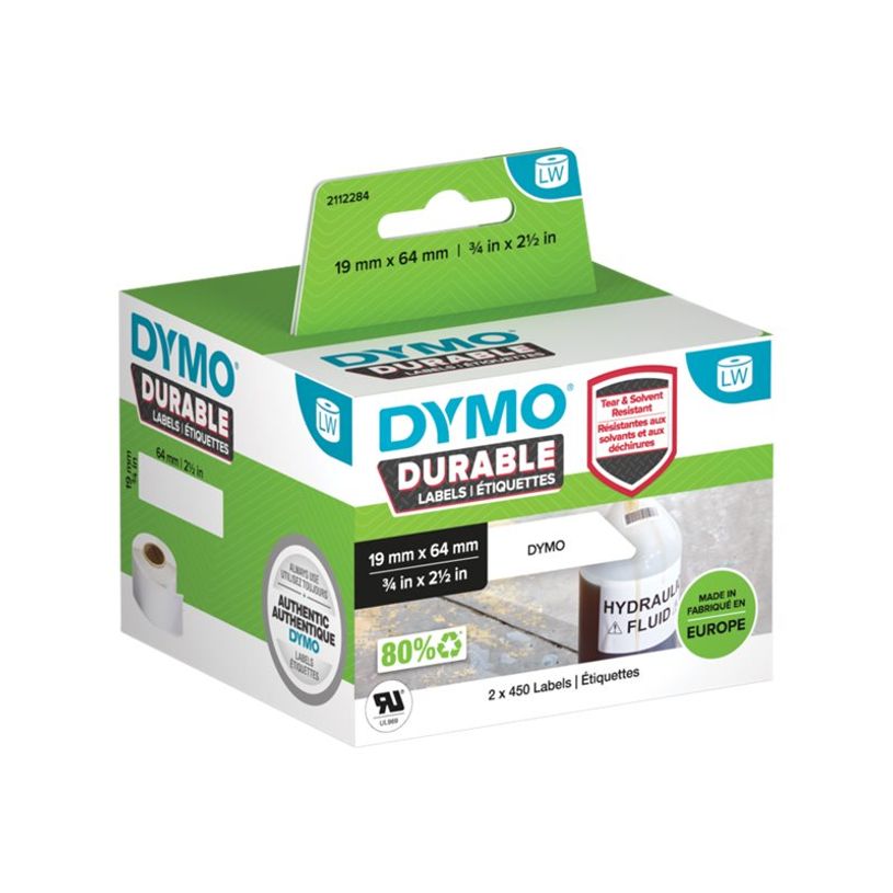 3026981122842-DYMO - Adhésif permanent - 64 x 19 mm 900 étiquette(s) (2 rouleau(x) x 450) étiquettes - pour DYMO LabelWriter 310, 315, 320, 330, -P_405234723_1-0