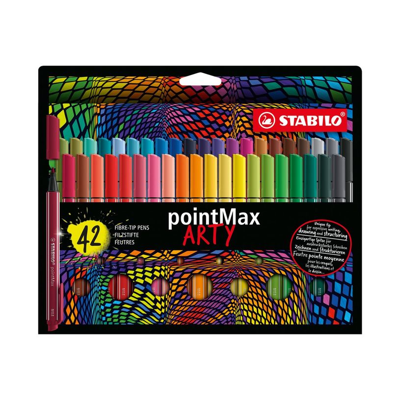 4006381581943-STABILO pointMax ARTY - Feutre - couleurs assorties - encre à l'eau - 0.8 mm - moyen (pac-P_405234763_2-0