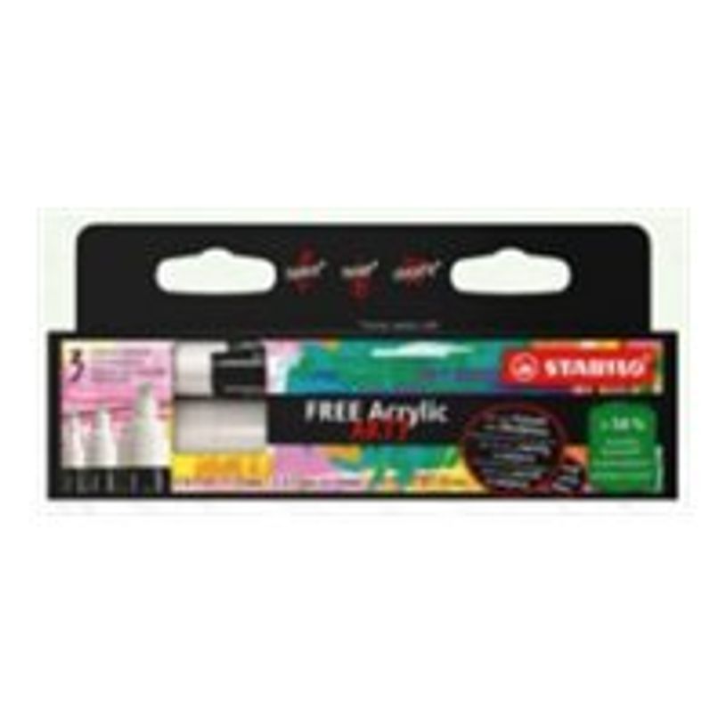 4006381615181-STABILO FREE - Marqueur - blanc - acrylique (pack de 3)-P_405234768_1-0