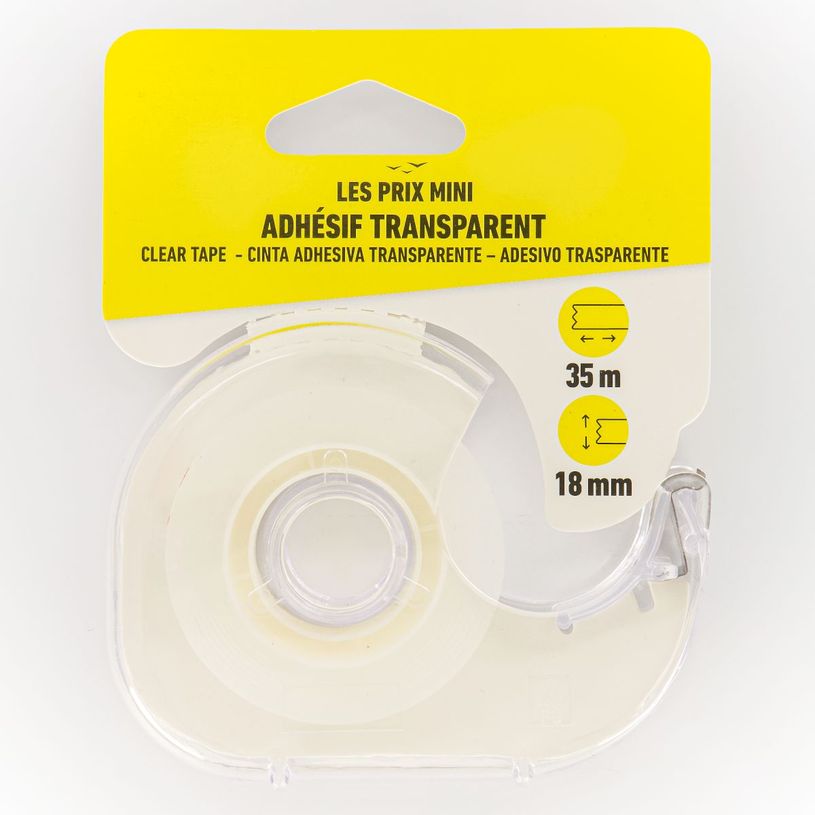 3539012005453-Les Prix Mini - Devidoir + 1 Ruban adhesif transparent - 18mmx35m-P_405234850_1-0