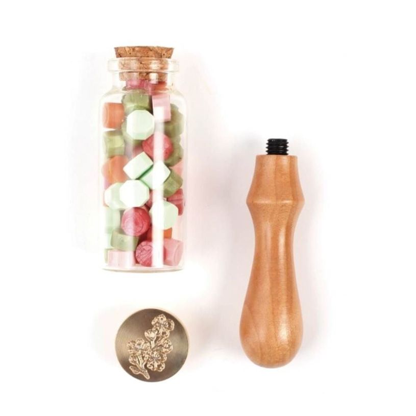 3532435184118-Graine Créative - Kit Sceau Fleur  - Cire Cachet 5 Couleurs--0