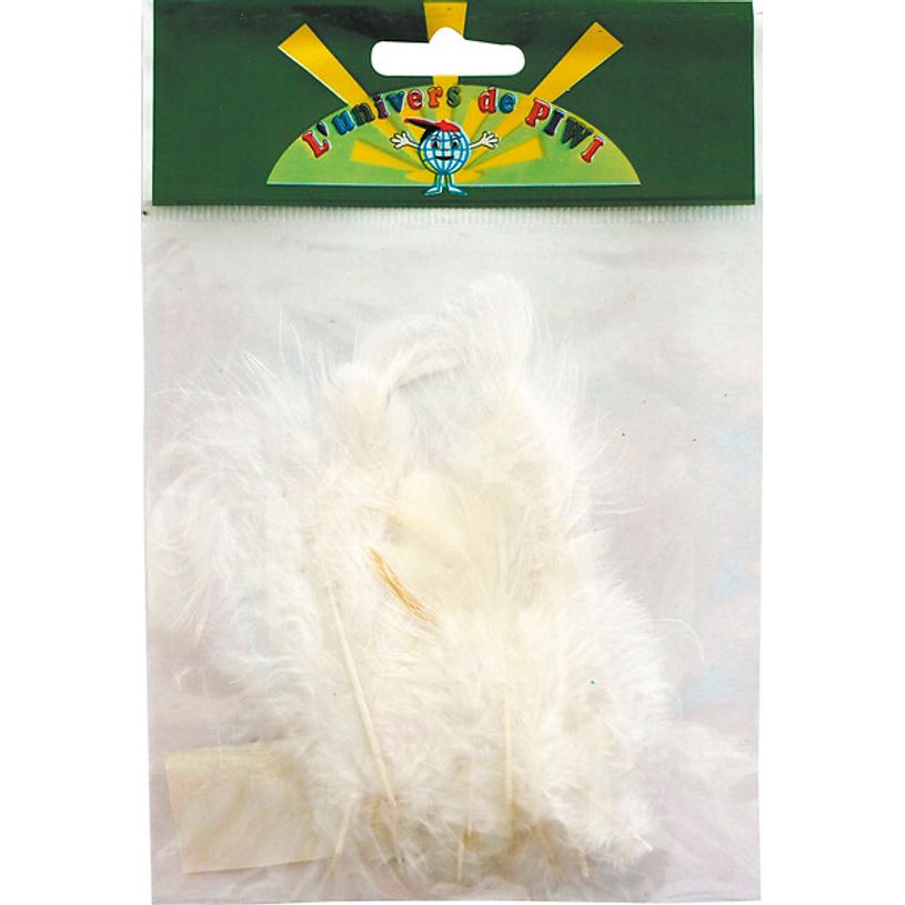 3532434602361-Graine Créative - Plumes de coq blanches 7cm - Sachet  20 unités--0