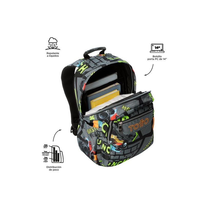 7704758952255-Totto - Sac à dos - Watercolors - matériau recyclé hautement résistant (RPET), polyest-P_405235024_3-4