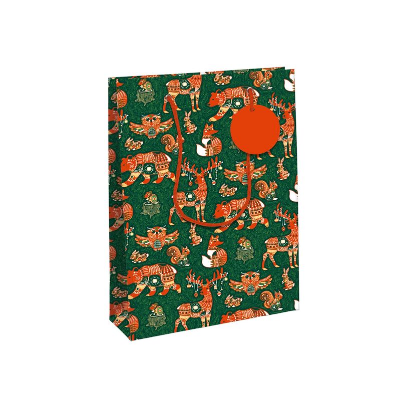 5033601026044-Clairefontaine Forest Rouge & Vert 72S - Sac cadeau - grand - 26.5 x 14 x 33 cm - vert-P_405235260_1-0