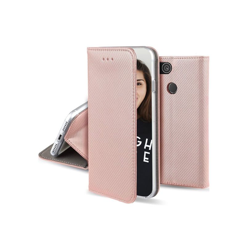 5907457710856-JAYM - Étui à rabat pour téléphone portable - faux cuir polyuréthane - rose gold-P_405235407_3-1