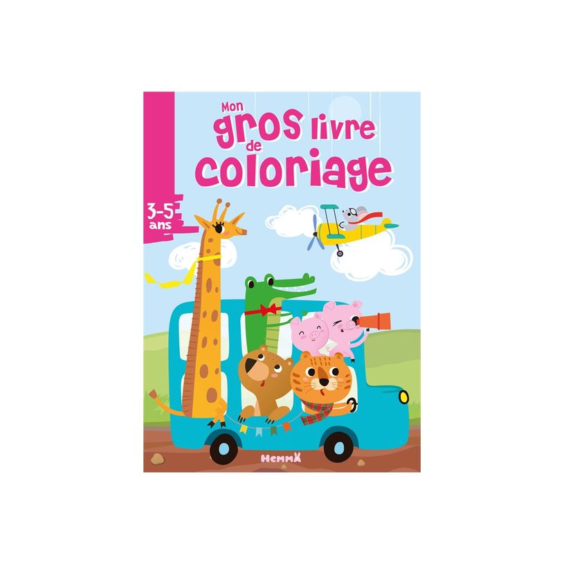 9782508058738-Mon Gros Livre De Coloriage - Autobus bleu et animaux-P_405235487_1-0