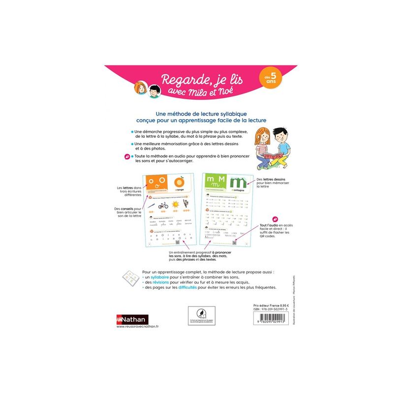 9782095029913-Méthode de lecture syllabique - Regarde, je lis avec Mila et Noé - par Battut Eric, Grib-P_405235522_9-9