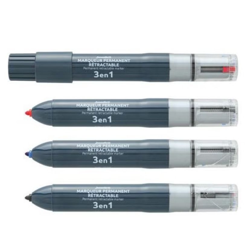 3173740252385-Marqueur permanent multicolore JUVENILIA 3 en 1 - pointe fine conique - rechargeable-P_405235855_1-0