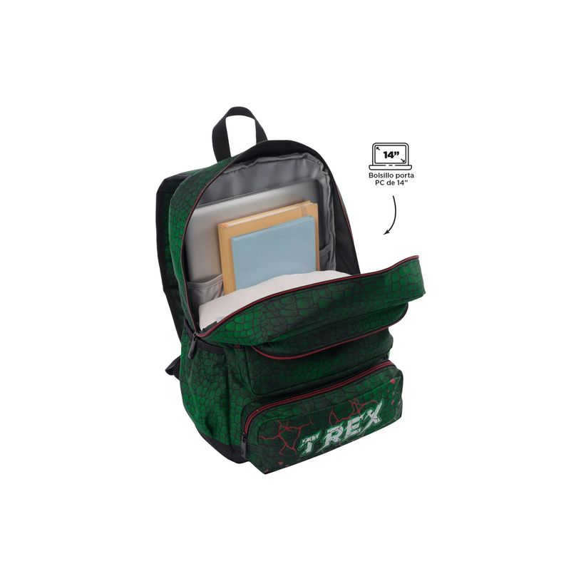 7704758953283-Totto Rex Dino - Sac à dos taille M - pour les garçons - 100 % polyester - vert-P_405235997_1-2