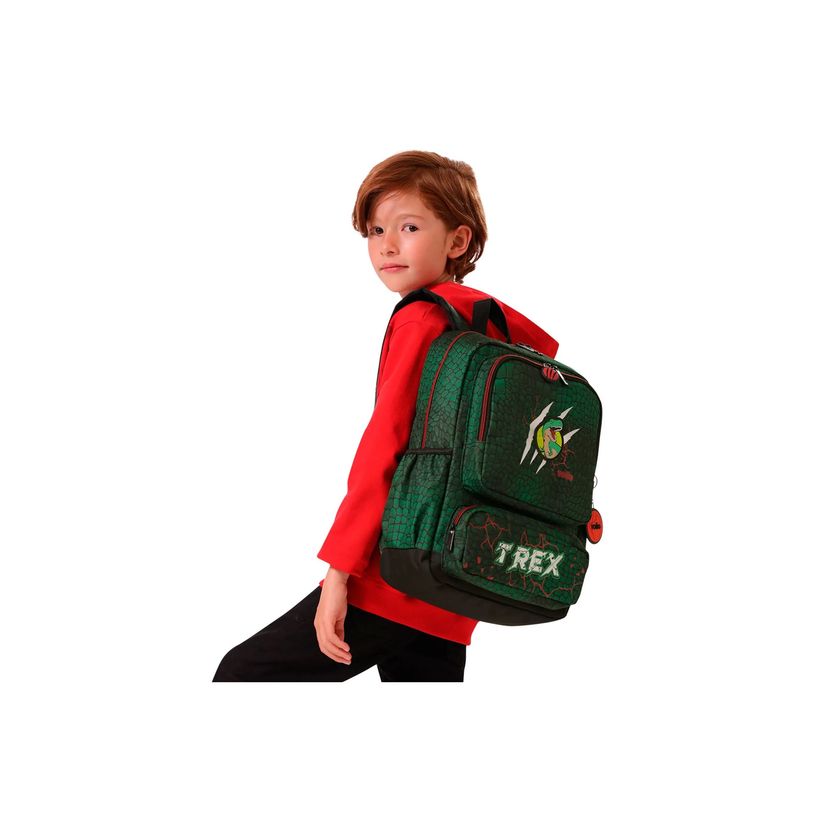 7704758953283-Totto Rex Dino - Sac à dos taille M - pour les garçons - 100 % polyester - vert-P_405235997_3-4