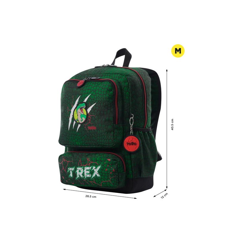 7704758953283-Totto Rex Dino - Sac à dos taille M - pour les garçons - 100 % polyester - vert-P_405235997_4-5
