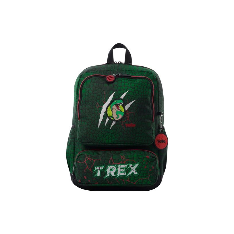 7704758953283-Totto Rex Dino - Sac à dos taille M - pour les garçons - 100 % polyester - vert-P_405235997_5-0
