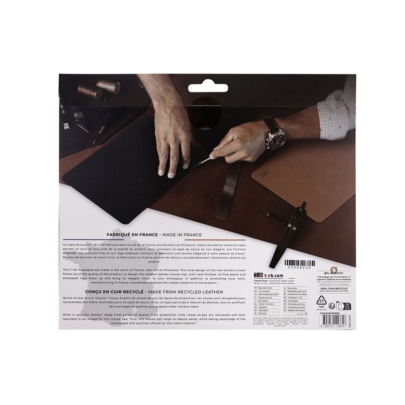 3303170116616-T'nB MADE IN FRANCE - Tapis de souris - cuir véritable recyclé - noir-P_405236004_6-2