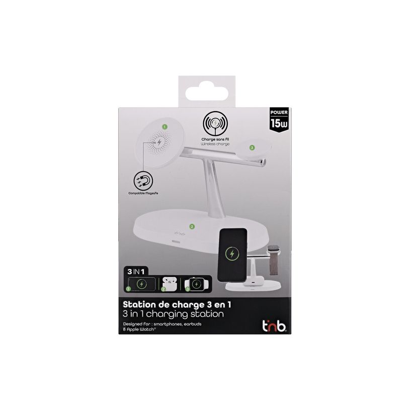 3303170115978-T'nB - Support de chargement sans fil - 3 en 1 - 15 Watt - blanc-P_405236068_3-2