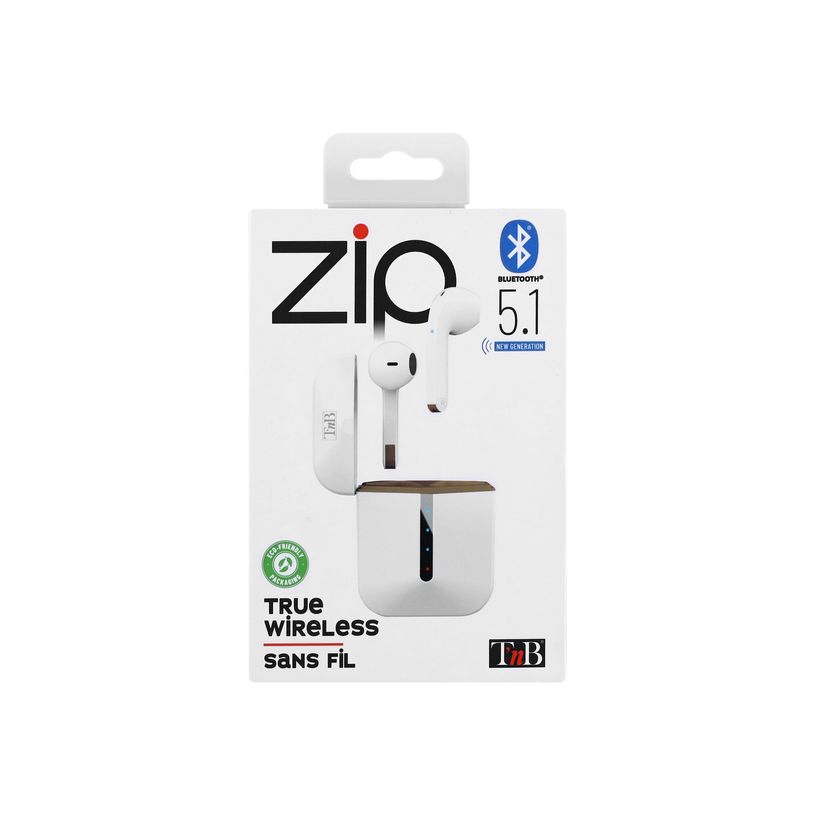 3303170117934-T'nB ZIP - Écouteurs sans fil avec micro - intra-auriculaire - Bluetooth - blanc-P_405236092_2-2