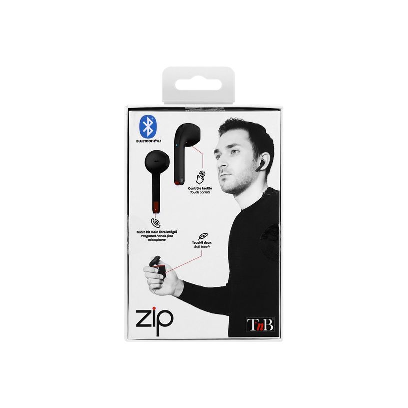3303170117927-T'nB ZIP - Écouteurs sans fil avec micro - intra-auriculaire - Bluetooth - noir-P_405236093_2-4
