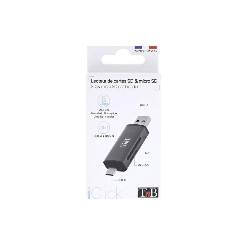 3303170115640-T'nB - Lecteur de carte (microSD, SD) - USB 3.0/USB-C-P_405236109_3-8